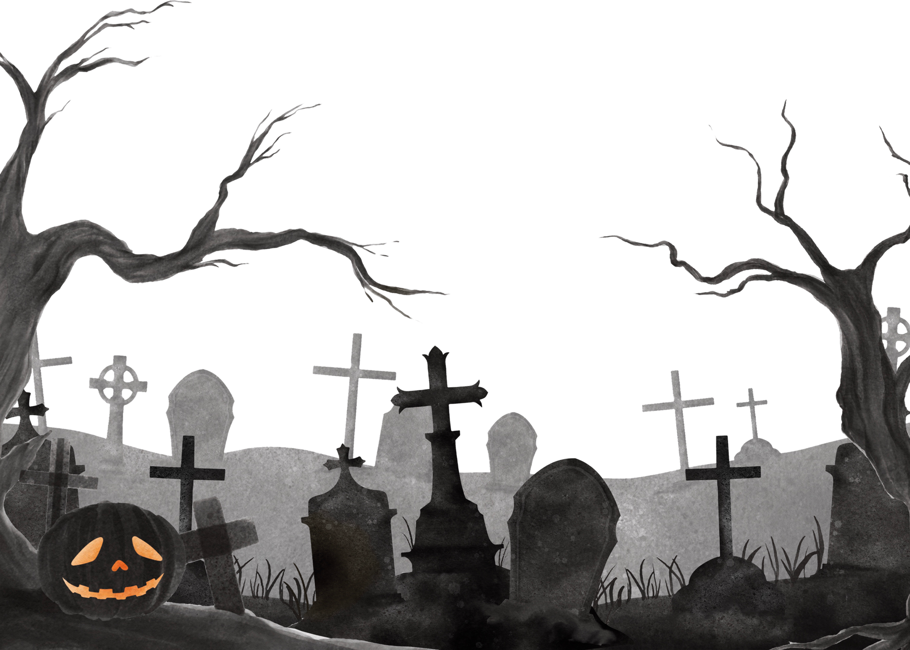 Graveyard Halloween Background