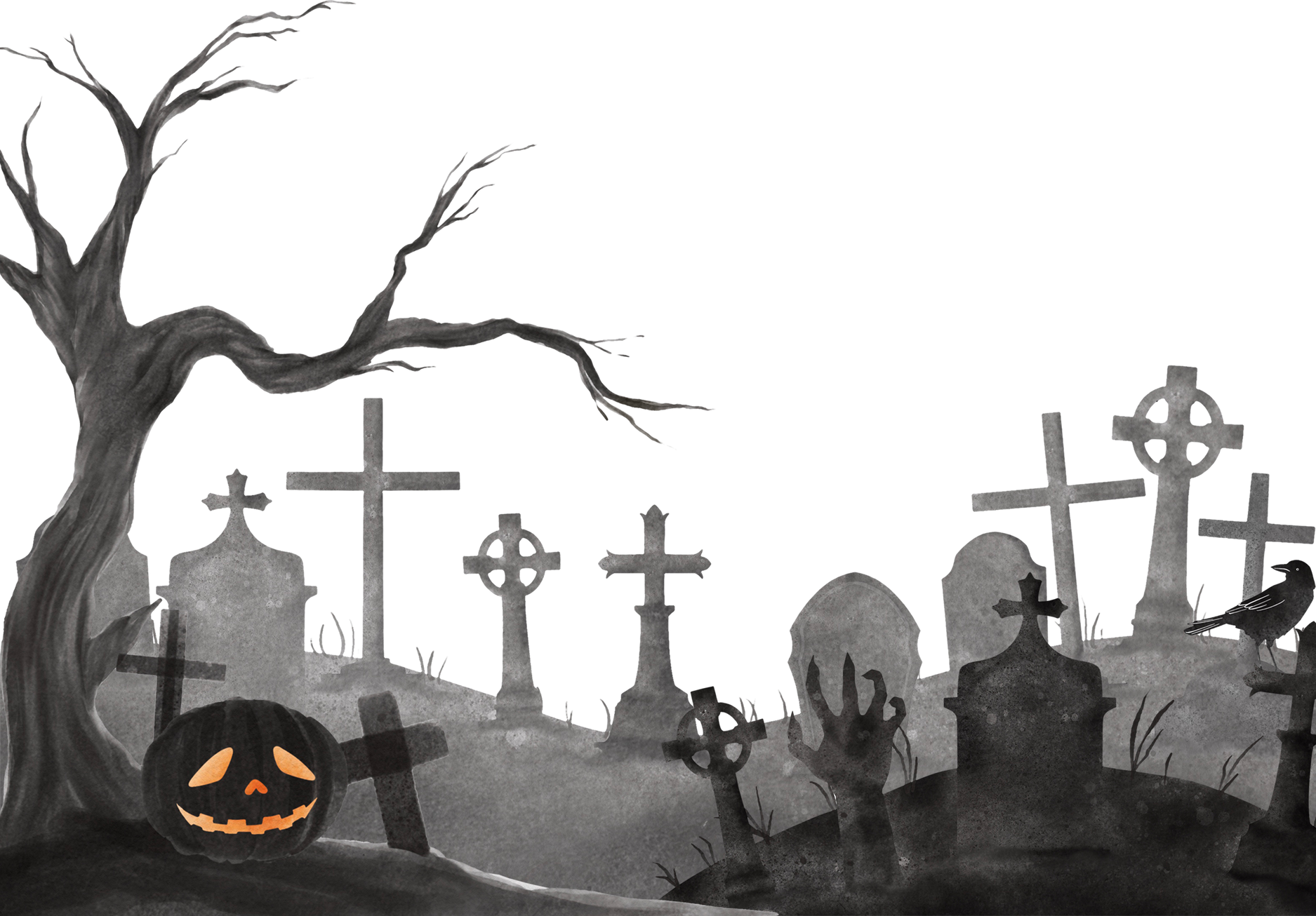 Graveyard Halloween Background